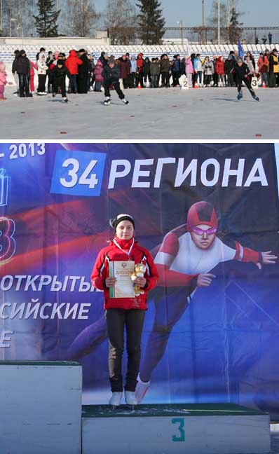 В соревнованиях по конькобежному спорту «Лед надежды нашей – Ледяной драйв» юная шумерлинка стала бронзовым призером
